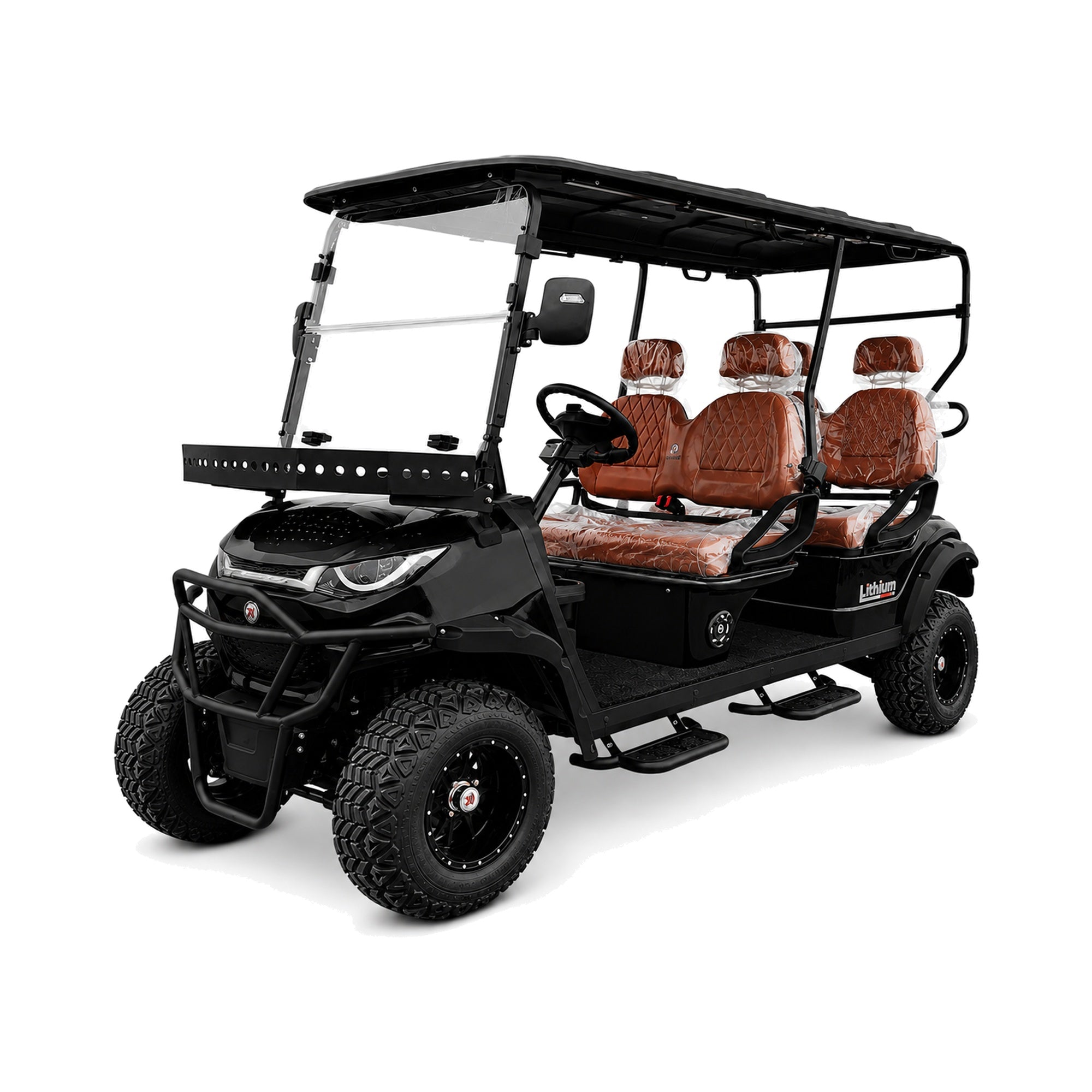 Suncart® MXV VOYAGER 4 Trail – 4-Seater Electric Lifted High Suspension Golf Cart | Passenger Cart | Resort Cart | Family Cart | Off-Road Tire