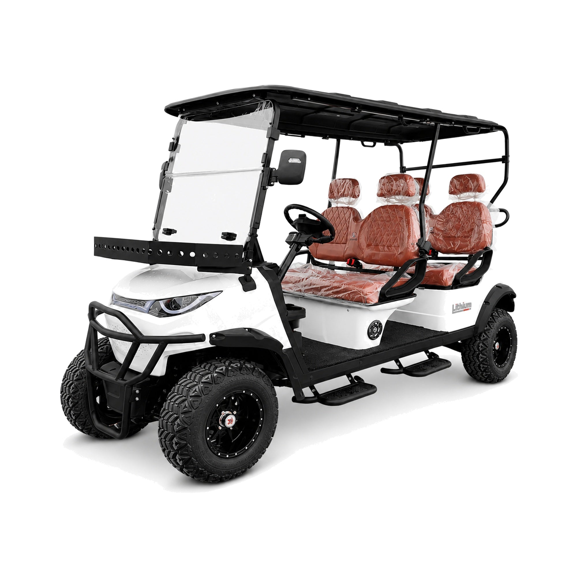 Suncart® MXV VOYAGER 4 Trail – 4-Seater Electric Lifted High Suspension Golf Cart | Passenger Cart | Resort Cart | Family Cart | Off-Road Tire