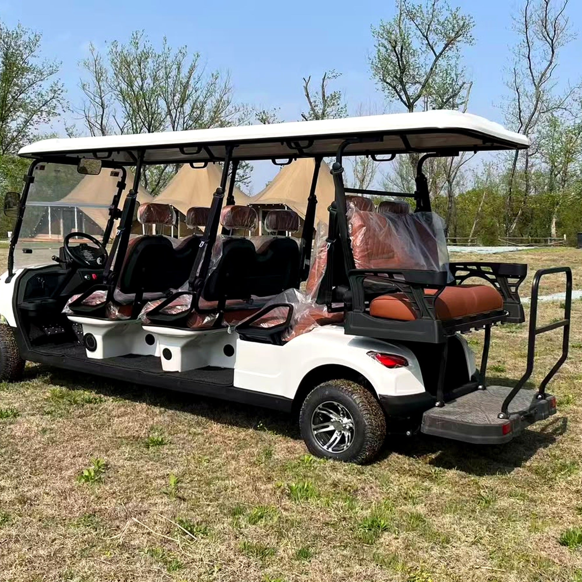 Suncart® MXV SOVEREIGN 8 – 8-Seater Electric Golf Cart | Passenger Cart | Resort Cart | Shuttle Cart | (6+2) | Street Tire