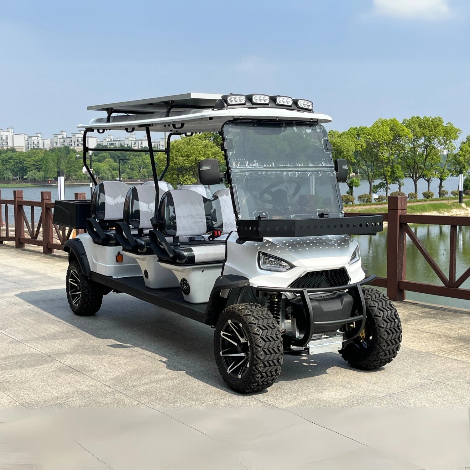 6 Seater Off-Road High Suspension Golf Cart With Cargo Box
