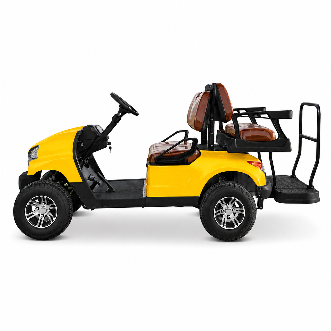 Suncart® MXV CRUISER 4 Indoor Edition – 4-Seater Electric No-Roof Golf Cart | Indoor Fleet Cart | Mall Cart | (2+2) | Street Tire