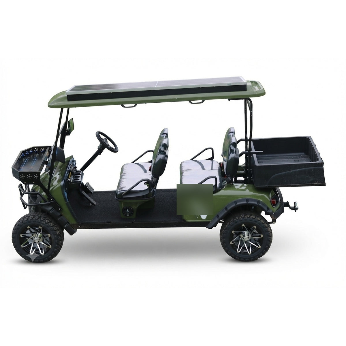Suncart® MXV HAULER 4 SOLAR – 4-Seater Solar-Powered Electric Utility Cart with Truck Bed | Off-Road Tire