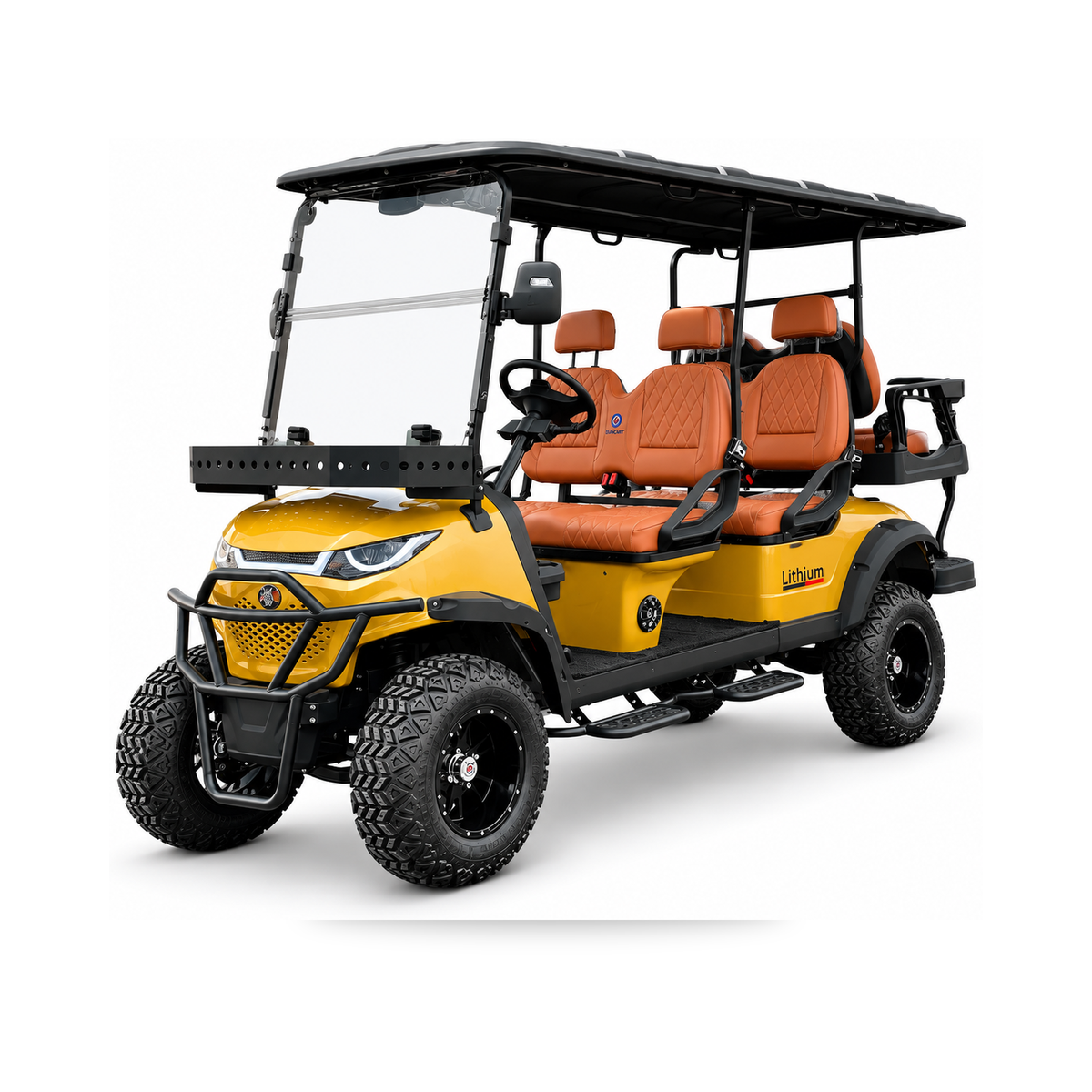 Suncart® MXV RANGER 6 Trail – 6-Seater Electric Lifted High Suspension Golf Cart | Passenger Cart | Resort Cart | Family Cart | (4+2) | Off-Road Tire