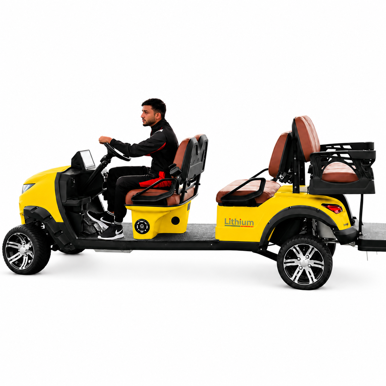 Suncart® MXV RANGER 6 Indoor Edition – 6-Seater Electric No-Roof Golf Cart | Indoor Fleet Cart | Mall Cart | (4+2) | Street Tire