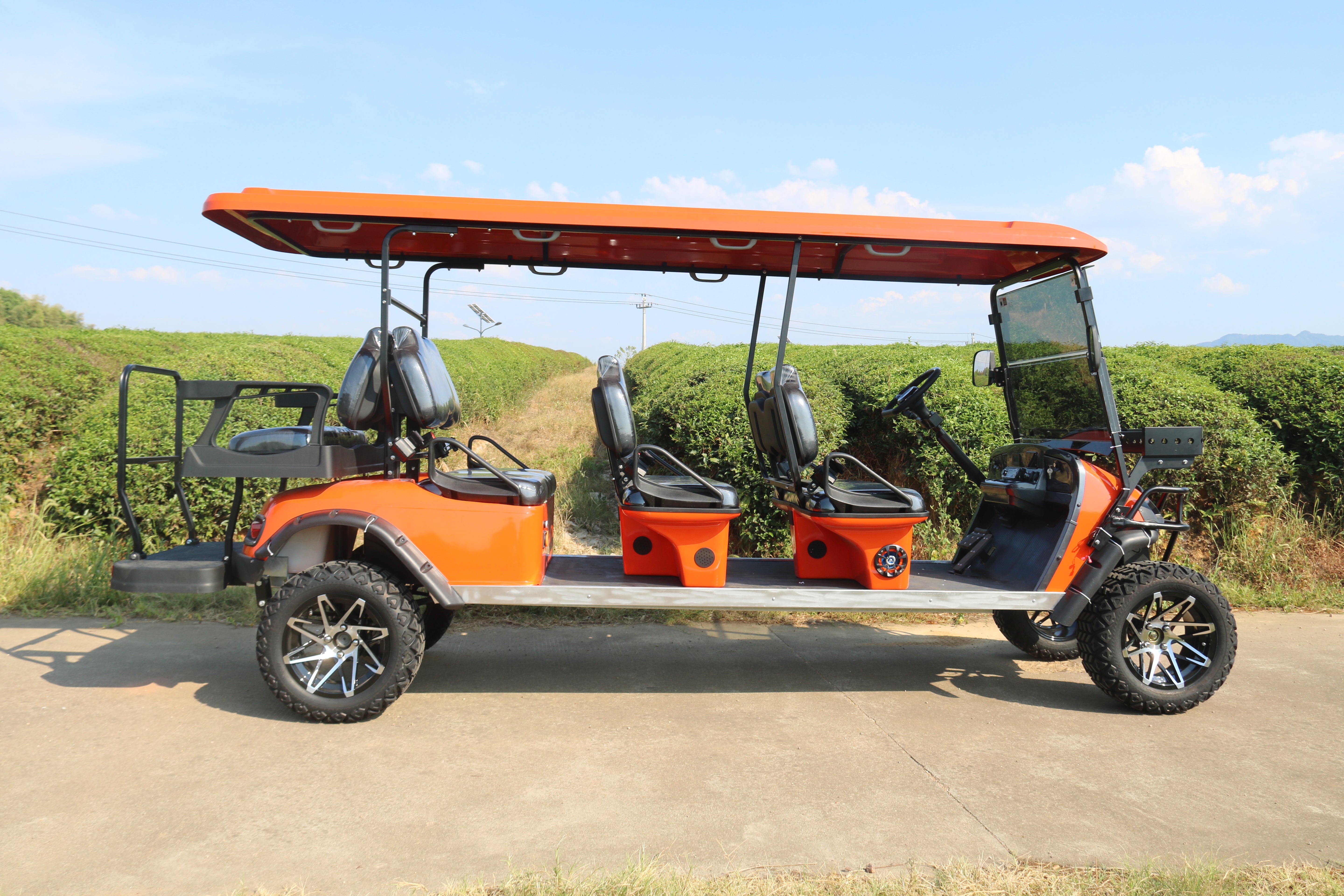 Suncart TXT Sovereign 8 - 8-Seater (6+2) Electric Golf Cart, angle 3 (Pre-Order)