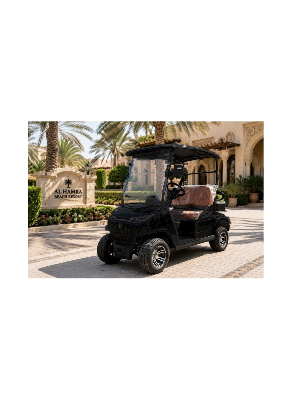 MXV Breeze 2 Black golf cart – lifestyle