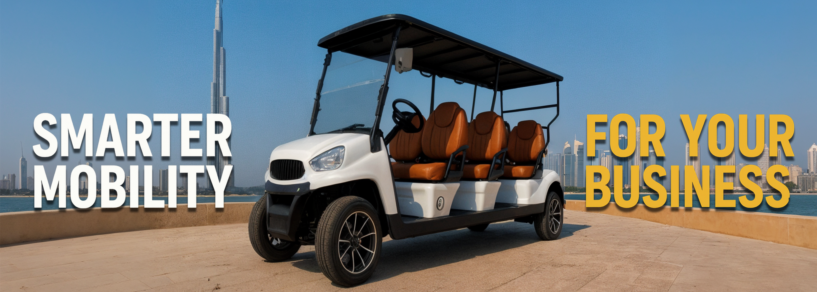 Luxury electric golf cart for villa owners in UAE – SunCart eco-friendly mobility for lifestyle, freedom, and premium living.
