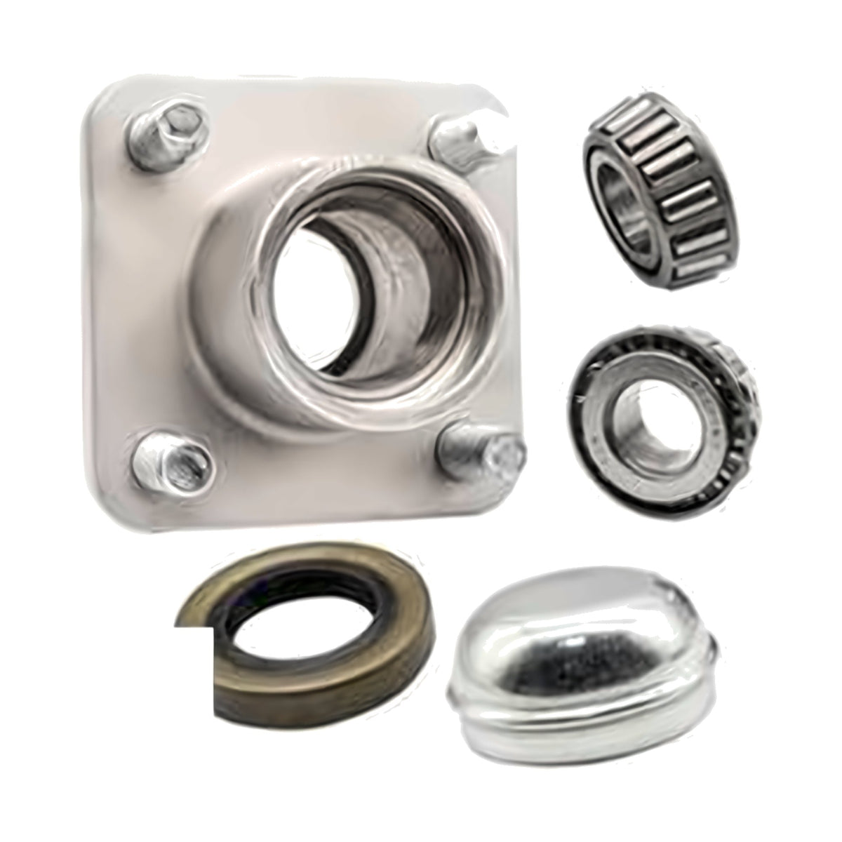Club Car DS golf cart aluminium front hub with bearings