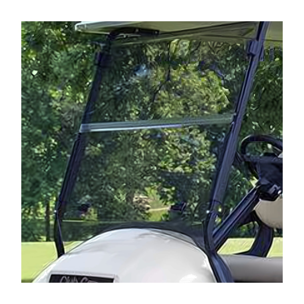 Club Car Precedent golf cart tinted fold-down windshield (impact resistant)