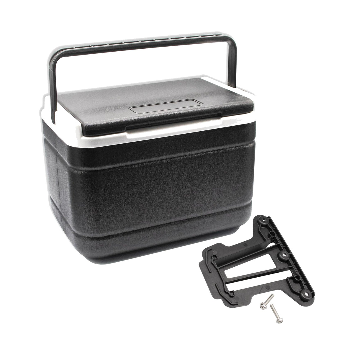Club Car Precedent golf cart ice cooler with mounting bracket (black)
