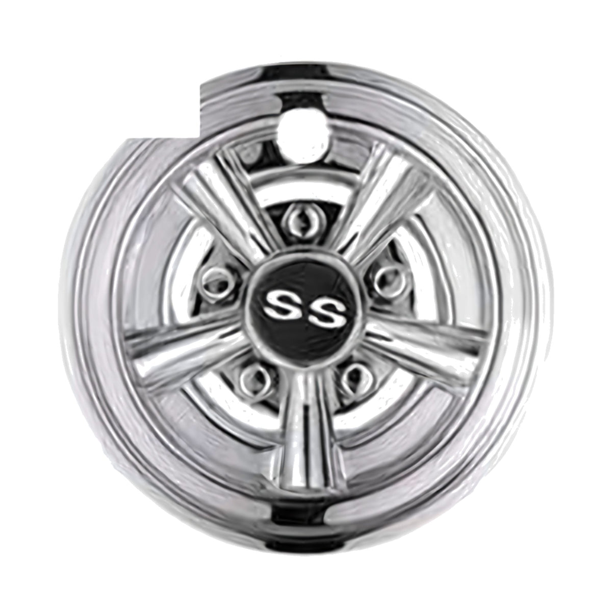 Universal golf cart 8 in chrome wheel covers
