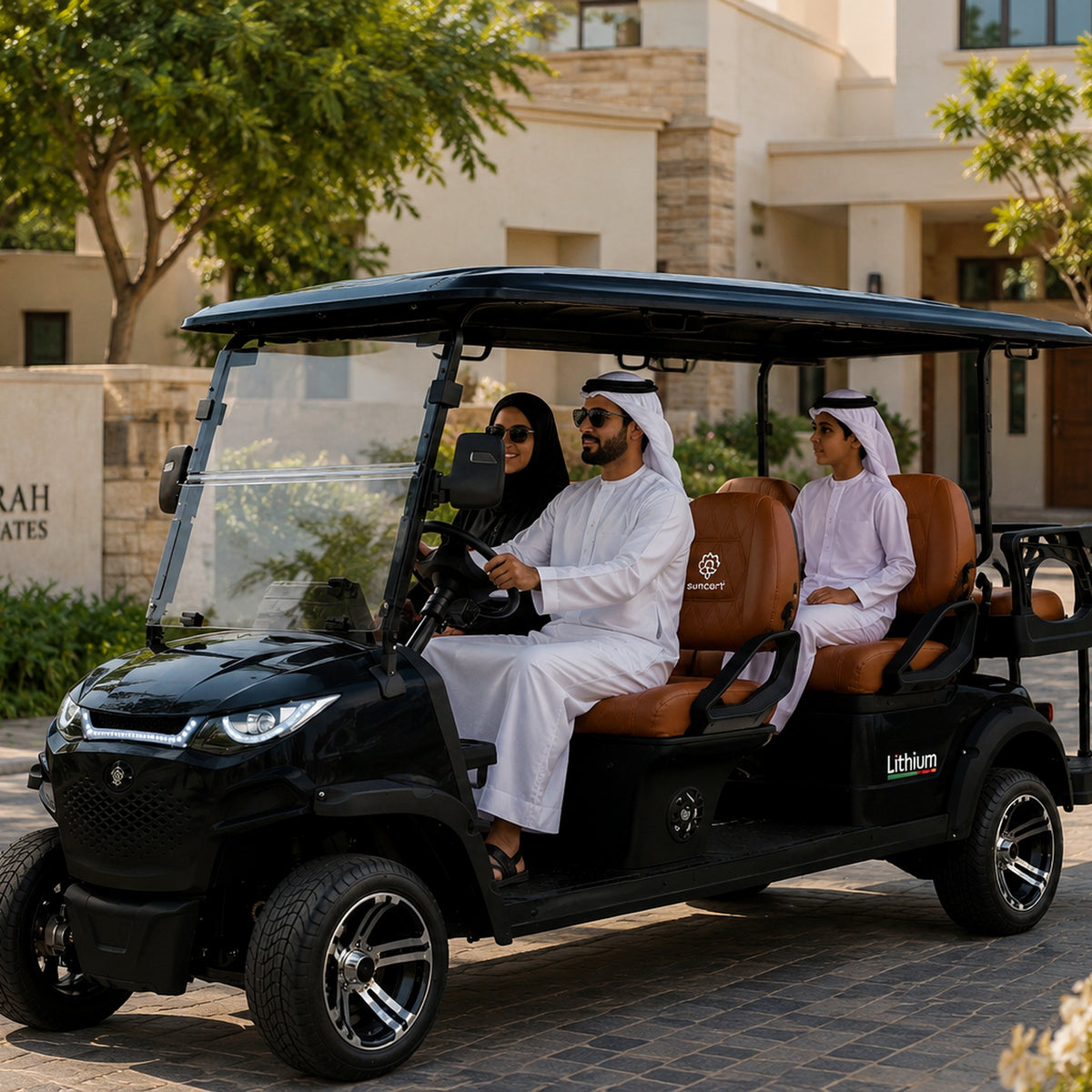 Suncart® MXV RANGER 6 – 6-Seater Electric Golf Cart | Passenger Cart | Resort Cart | Shuttle Cart | (4+2) | Street Tire