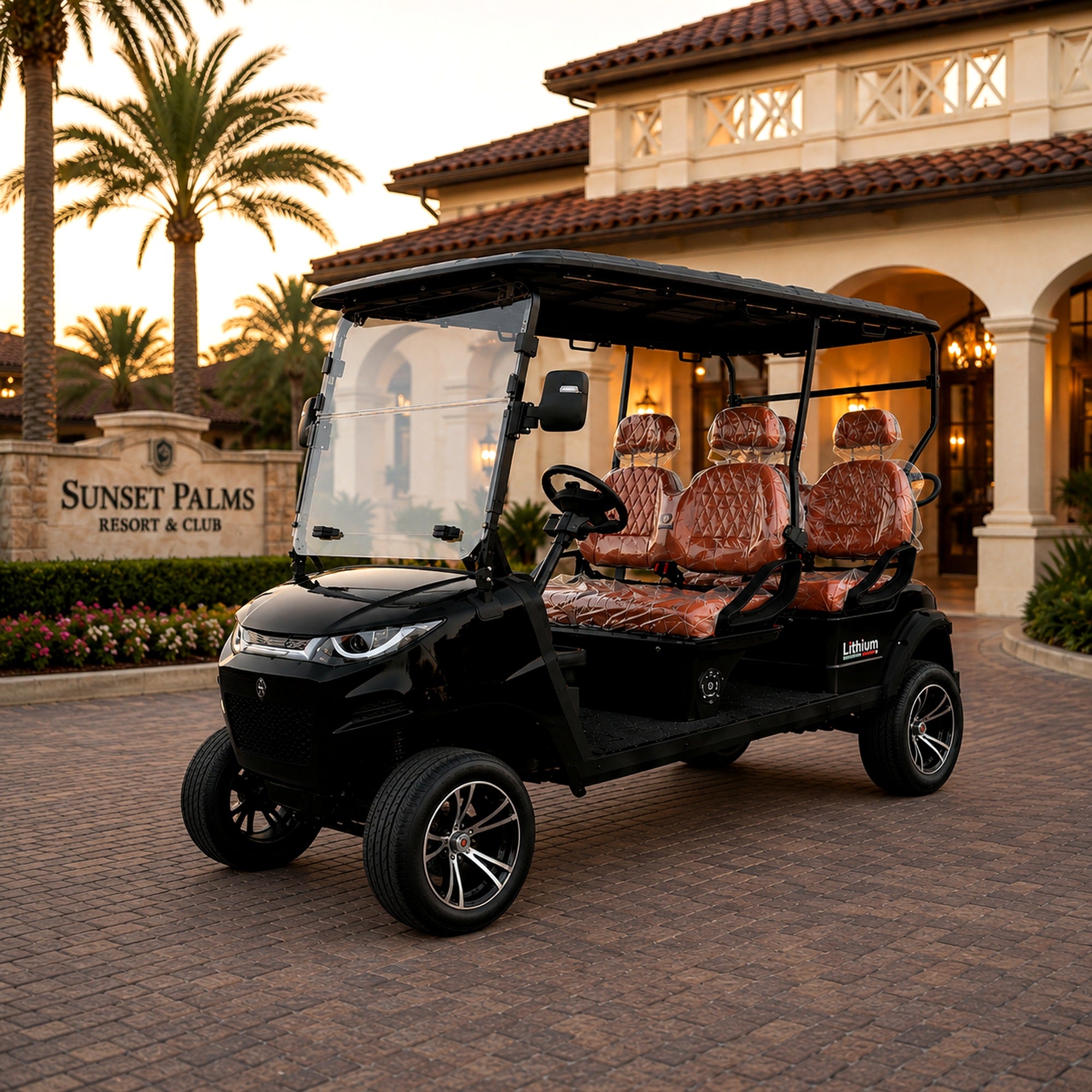 Suncart® MXV VOYAGER 4 – 4-Seater Electric Golf Cart | Passenger Cart | Resort Cart | Family Cart | (4+0) | Street Tire