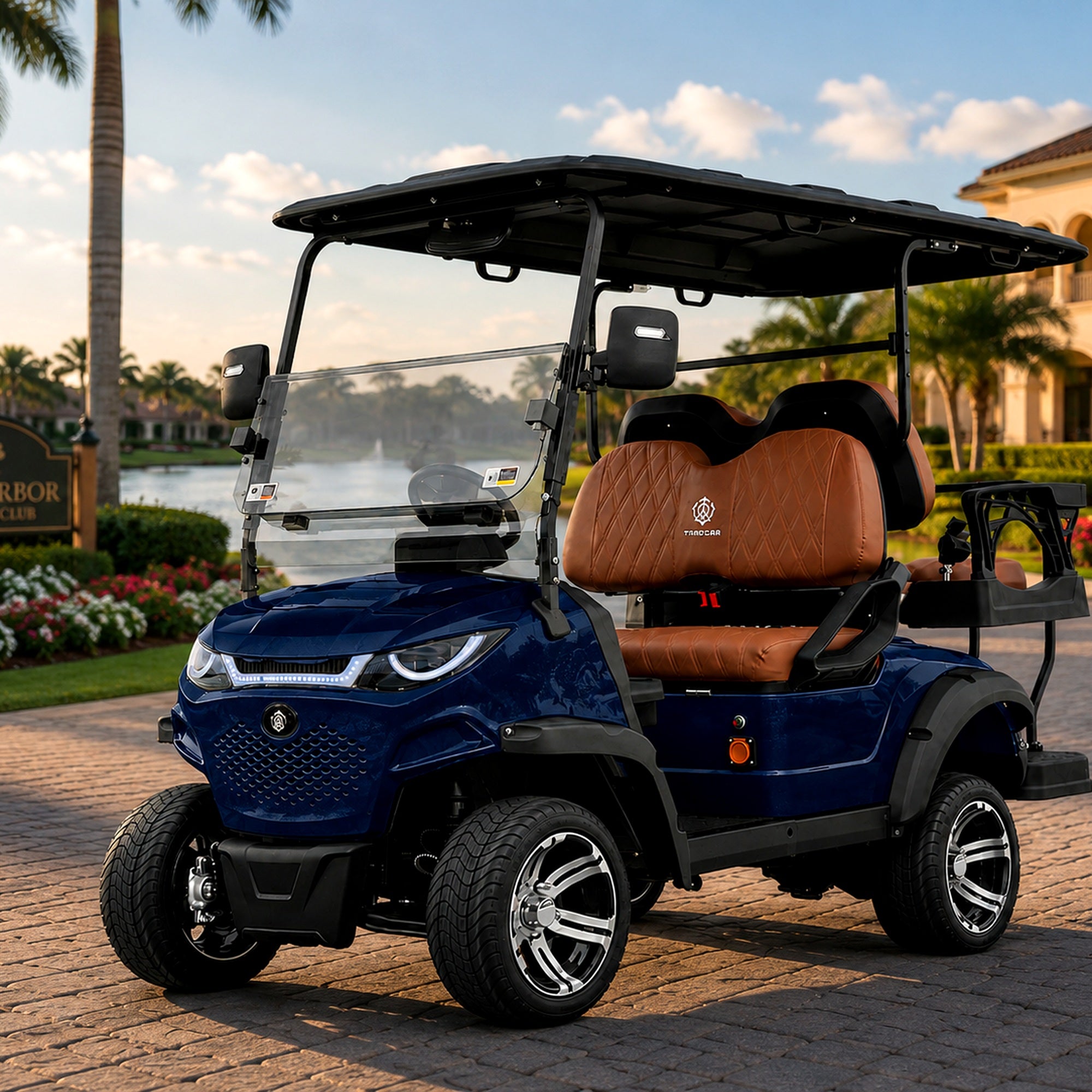Suncart® MXV CRUISER 4 – 4-Seater Electric Golf Cart | Passenger Cart | Resort Cart | Family Cart | (2+2) | Street Tire
