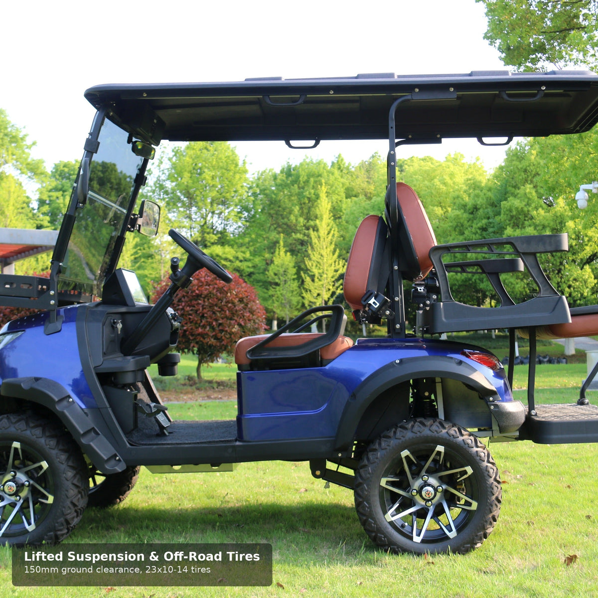 Suncart MXV Cruiser 4 Trail - Blue - side profile, lifted suspension and off-road tires