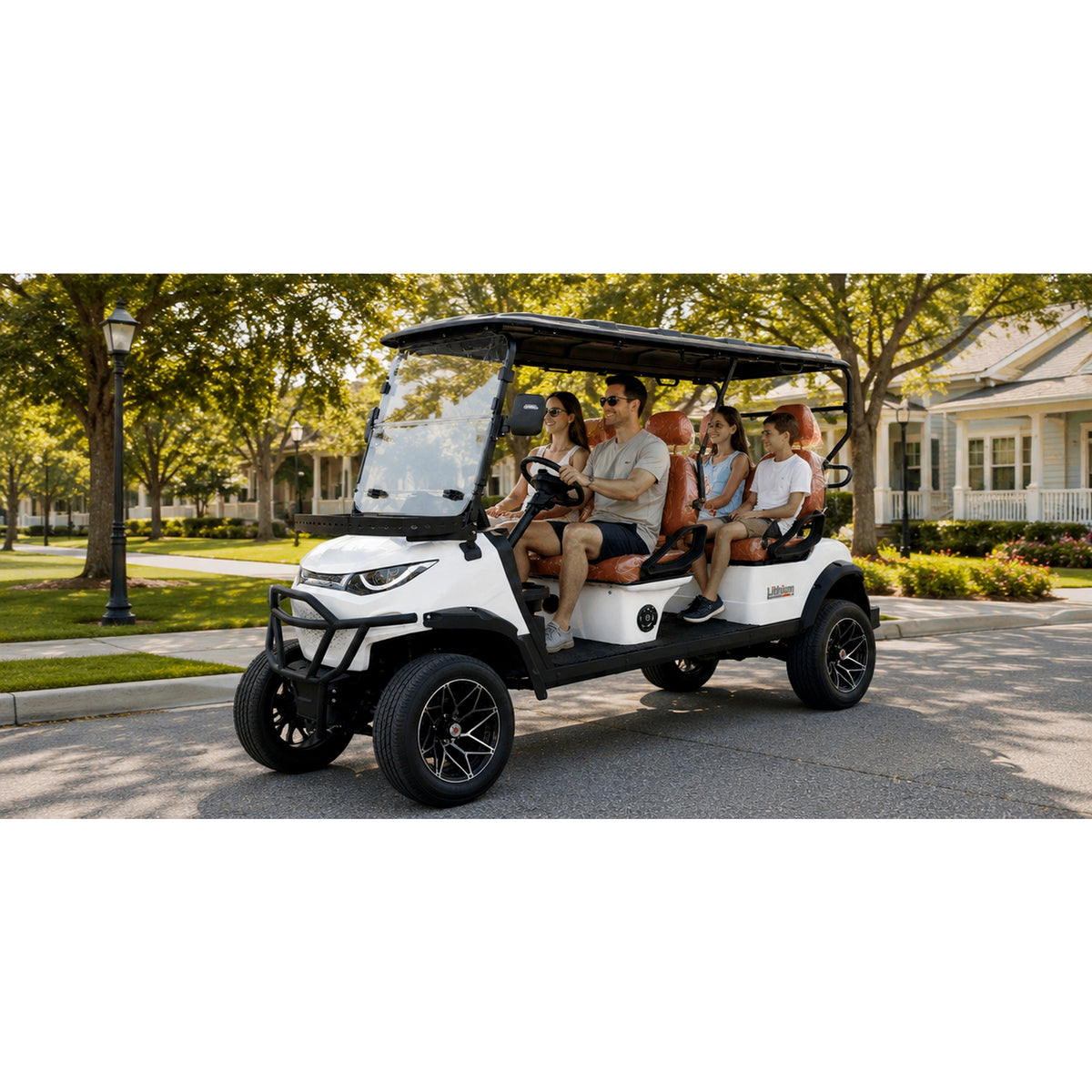 Suncart® MXV VOYAGER 4 – 4-Seater Electric Golf Cart | Passenger Cart | Resort Cart | Family Cart | (4+0) | Street Tire