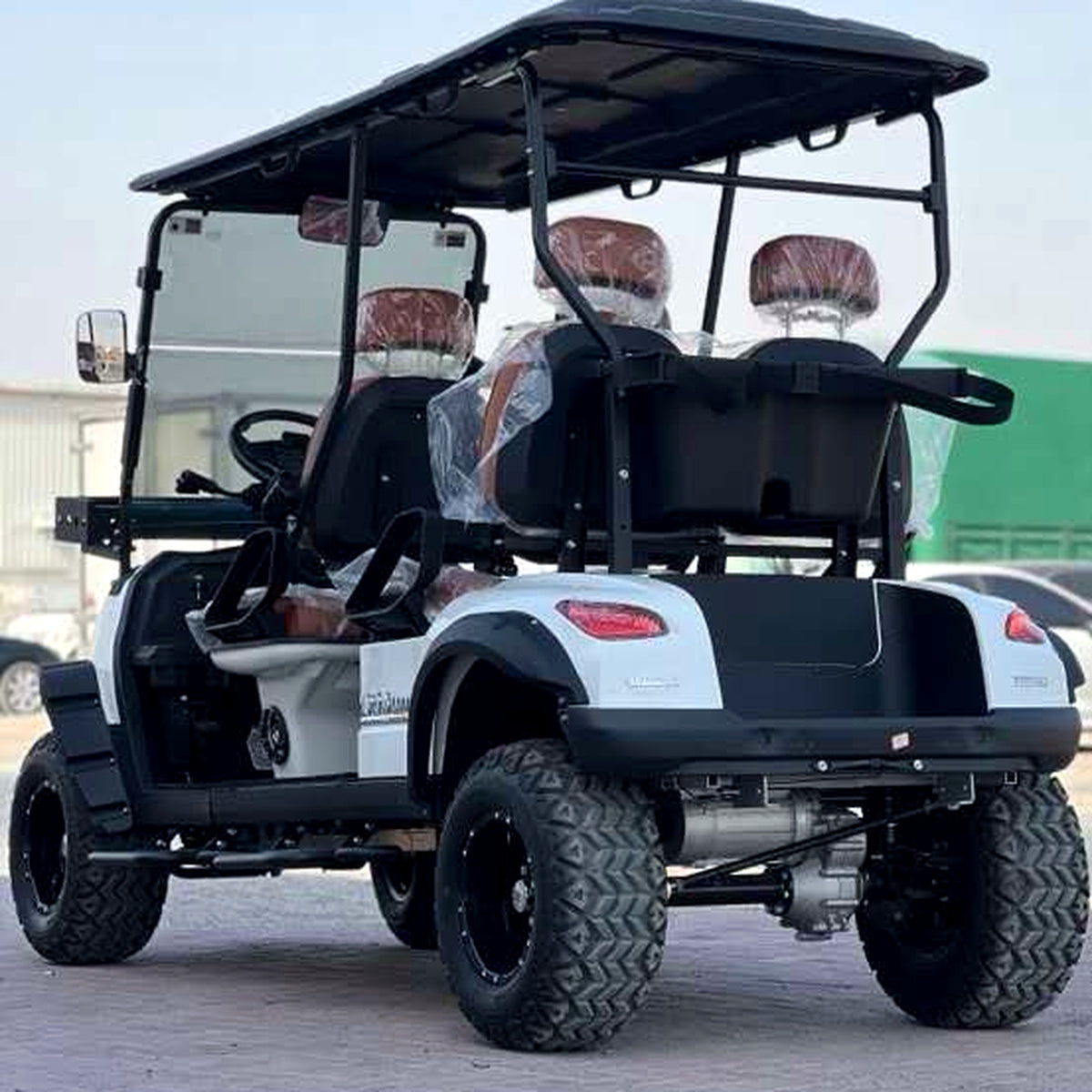 Suncart® MXV VOYAGER 4 Trail – 4-Seater Electric Lifted High Suspension Golf Cart | Passenger Cart | Resort Cart | Family Cart | Off-Road Tire