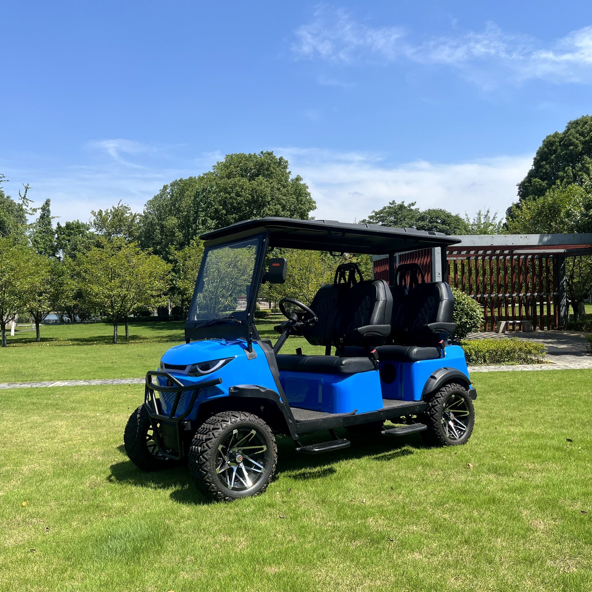 Suncart® MXV VOYAGER 4 Trail Limited Edition – 4-Seater Electric Lifted High Suspension Golf Cart | Passenger Cart | Resort Cart | Family Cart | Off-Road Tire