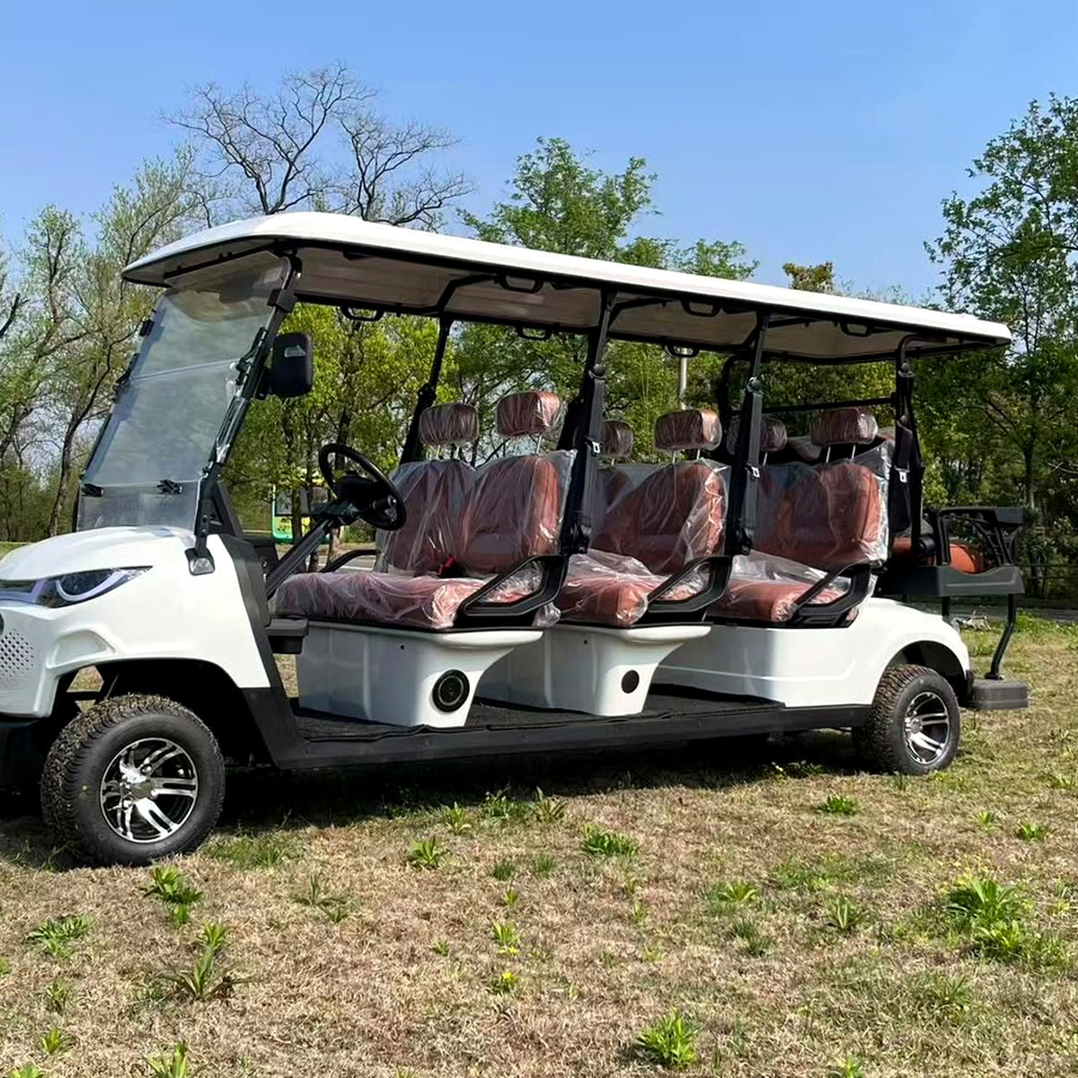 Suncart® MXV SOVEREIGN 8 – 8-Seater Electric Golf Cart | Passenger Cart | Resort Cart | Shuttle Cart | (6+2) | Street Tire