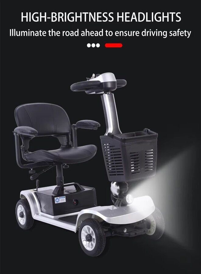 suncart® KingKong (S-02) Electric Mobility Scooter for Adults – 250W Motor, 24V12AH Battery, 25KM Range, 120KG Load, 8" Solid Tires, Magnetic Brake – CE/FDA Certified