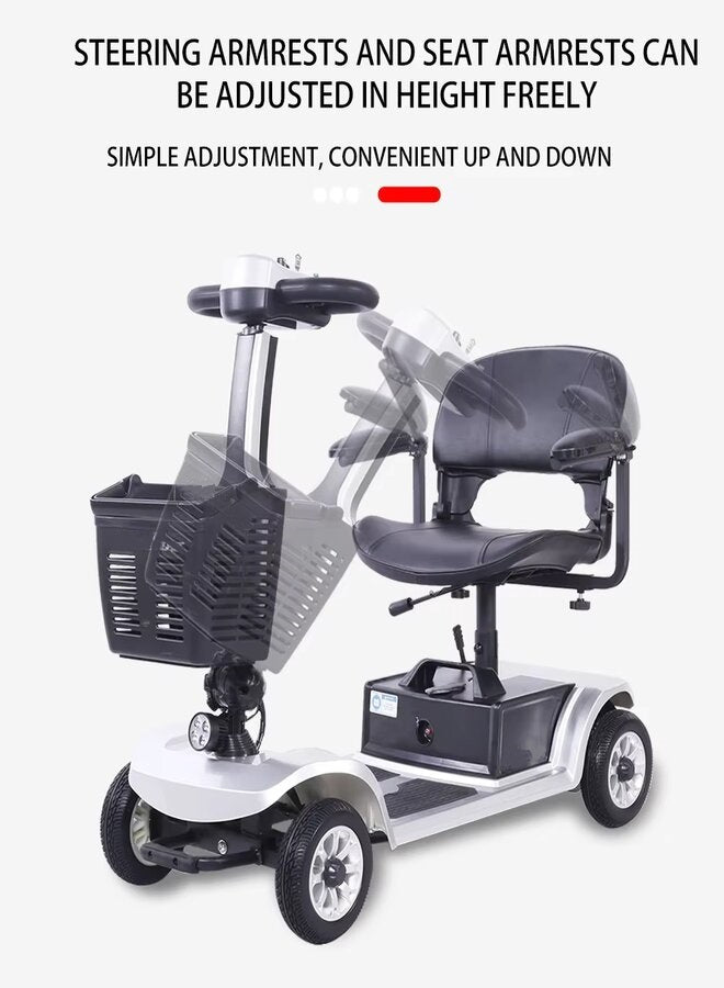 suncart® KingKong (S-02) Electric Mobility Scooter for Adults – 250W Motor, 24V12AH Battery, 25KM Range, 120KG Load, 8" Solid Tires, Magnetic Brake – CE/FDA Certified