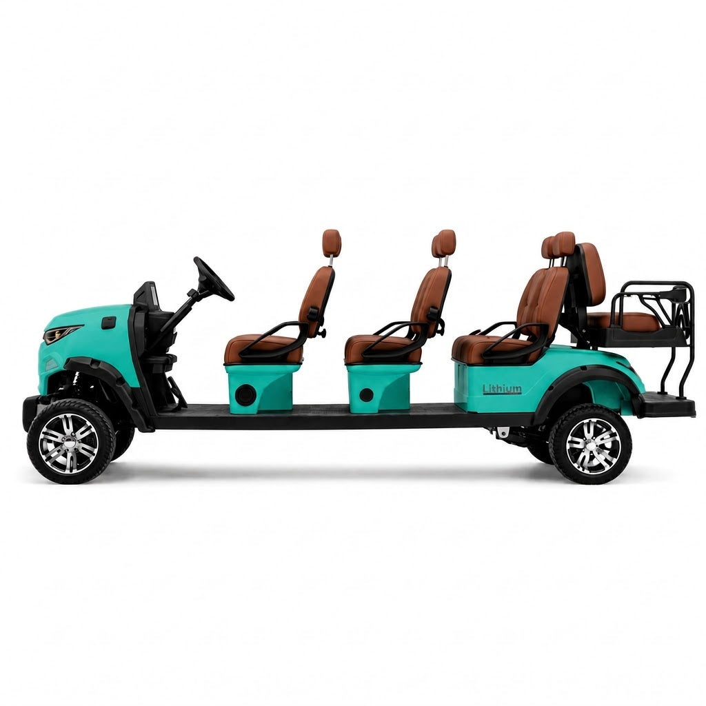 Suncart® MXV SOVEREIGN 8 Indoor Edition – 8-Seater Electric No-Roof Golf Cart | Indoor Fleet Cart | Mall Cart | (6+2) | Street Tire