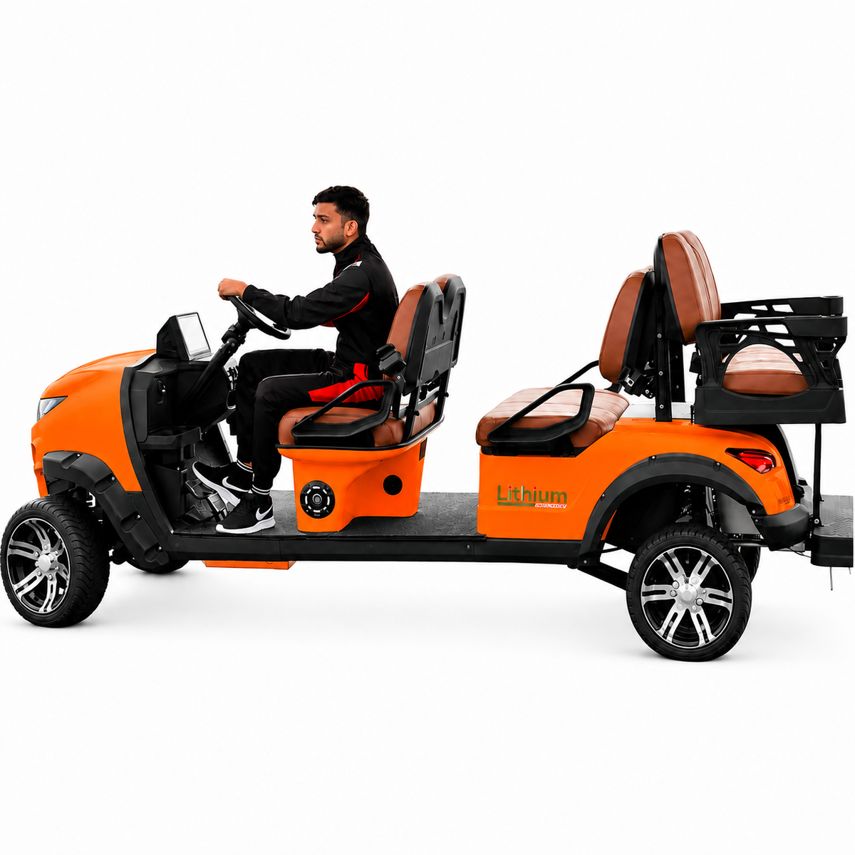 Suncart® MXV RANGER 6 Indoor Edition – 6-Seater Electric No-Roof Golf Cart | Indoor Fleet Cart | Mall Cart | (4+2) | Street Tire