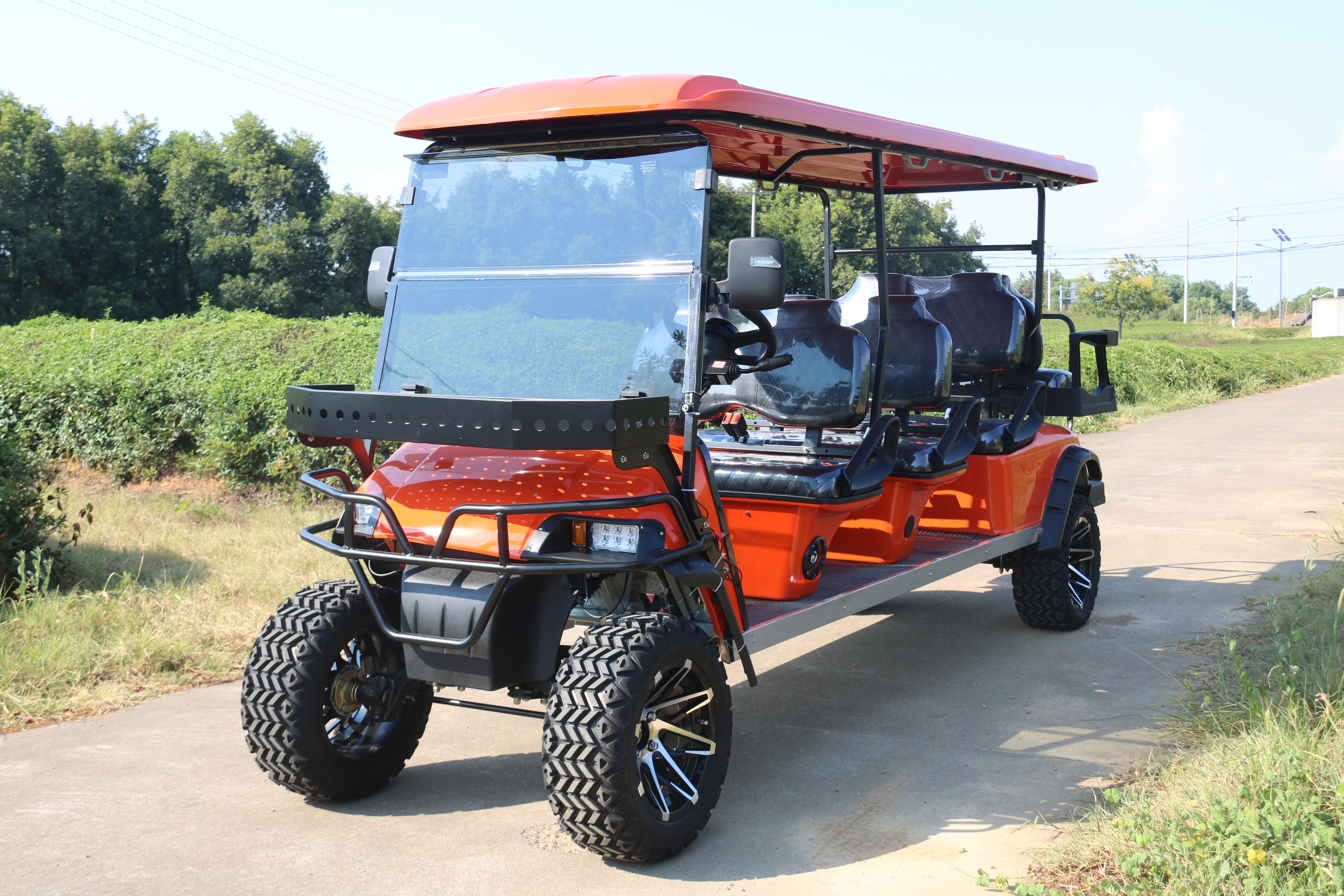 Suncart TXT Sovereign 8 - 8-Seater (6+2) Electric Golf Cart, angle 1 (Pre-Order)