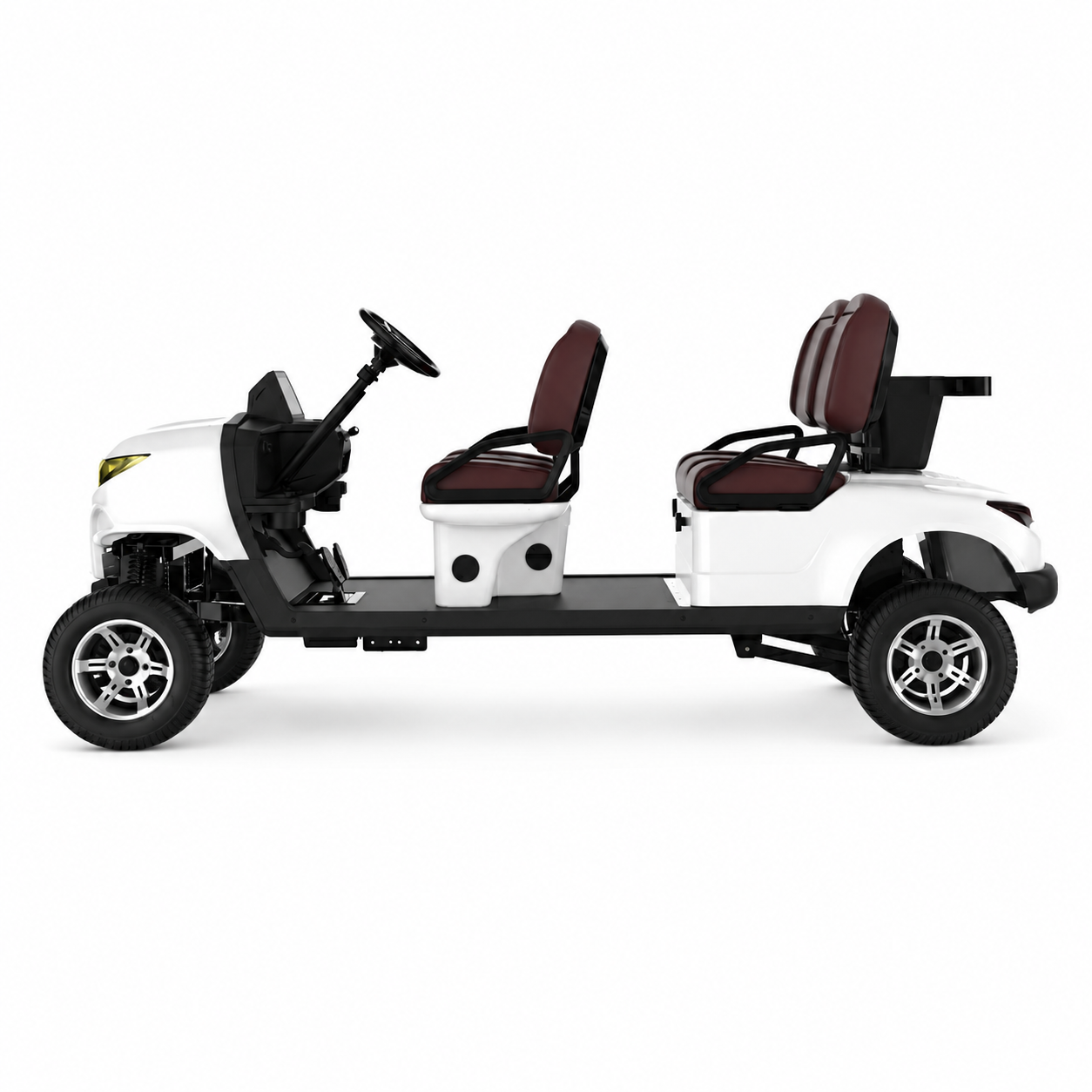 Suncart® MXV VOYAGER 4 Indoor Edition – 4-Seater Electric No-Roof Golf Cart | Indoor Fleet Cart | Mall Cart | (4+0) | Street Tire