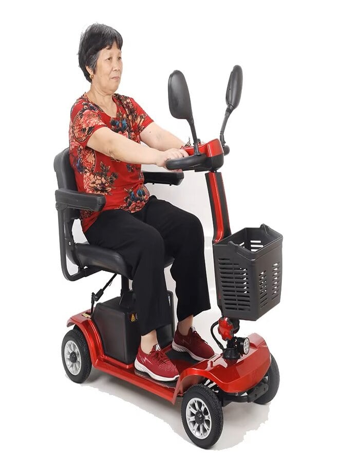 suncart® KingKong (S-02) Pro Electric Mobility Scooter – 250W Motor, 24V20AH Battery, 35KM Range, 120KG Load, 8" Solid Tires, Magnetic Brake – CE/FDA Certified