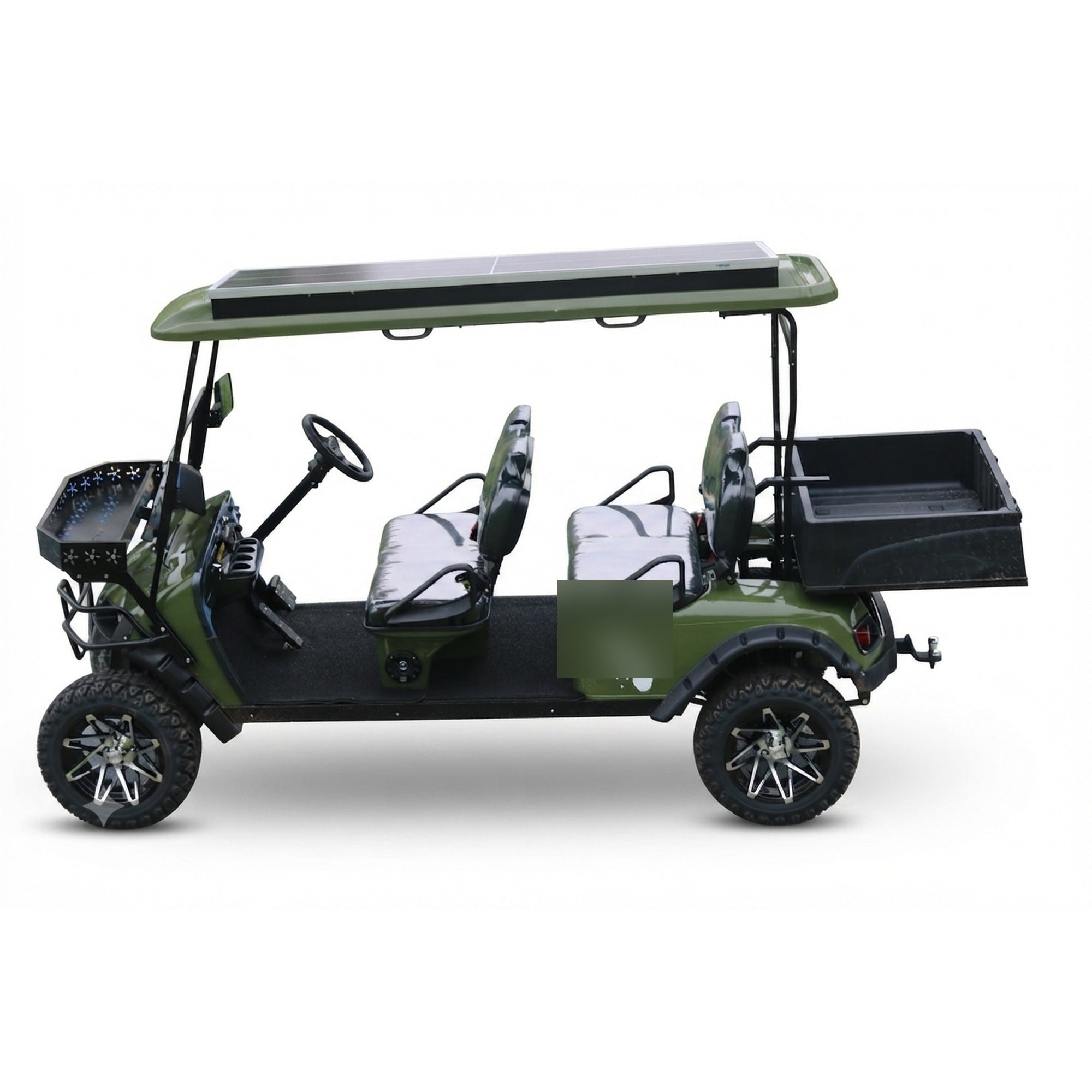Suncart® MXV HAULER 4 SOLAR – 4-Seater Solar-Powered Electric Utility Cart with Truck Bed | Off-Road Tire