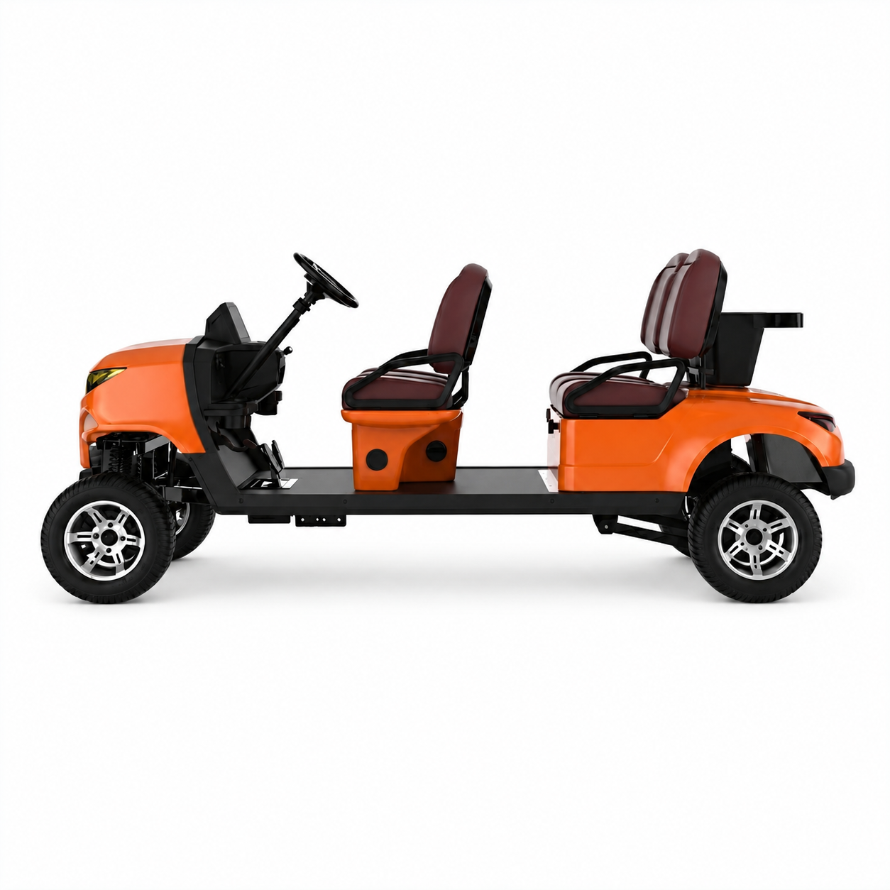 Suncart® MXV VOYAGER 4 Indoor Edition – 4-Seater Electric No-Roof Golf Cart | Indoor Fleet Cart | Mall Cart | (4+0) | Street Tire