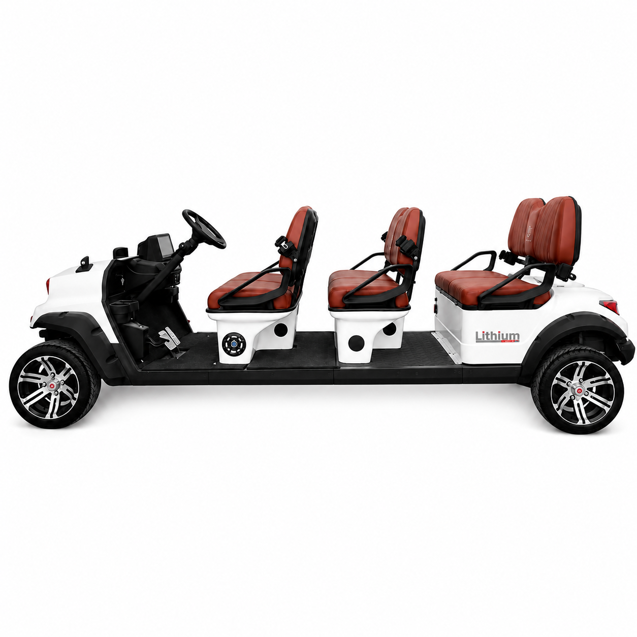 Suncart® MXV ENVOY 6 Indoor Edition – 6-Seater Electric No-Roof Golf Cart | Indoor Fleet Cart | Mall Cart | (6+0) | Street Tire