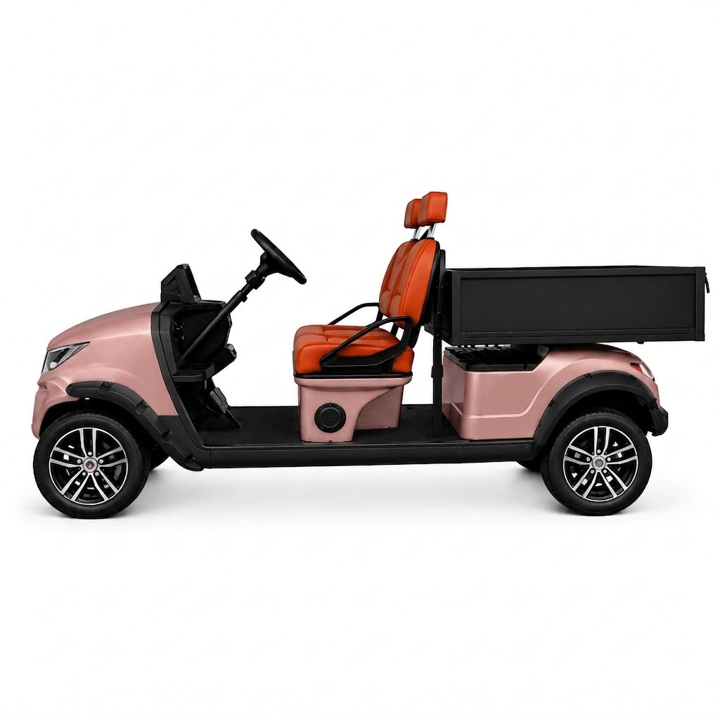 Suncart® MXV HAULER 2X Indoor Edition – 2-Seater Electric Utility Cart with Long Truck Bed | Street Tire