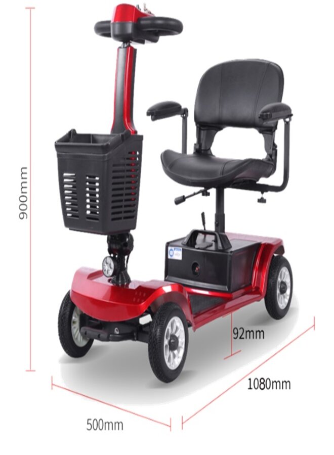 suncart® KingKong (S-02) Electric Mobility Scooter for Adults – 250W Motor, 24V12AH Battery, 25KM Range, 120KG Load, 8" Solid Tires, Magnetic Brake – CE/FDA Certified