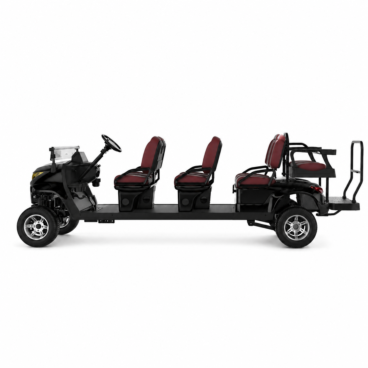 Suncart® MXV SOVEREIGN 8 Taxi Edition – 8-Seater Electric No-Roof Golf Cart | Mall Cart | Indoor Commute Cart | Shuttle Cart | (6+2) | Street Tire