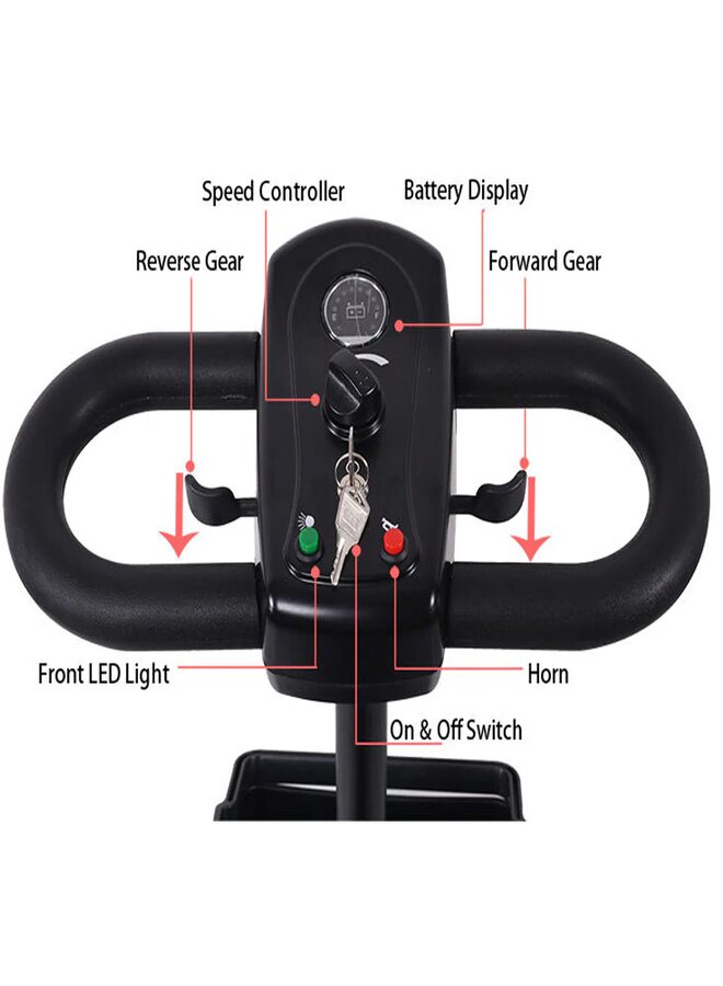 suncart® KingKong (S-02) Electric Mobility Scooter for Adults – 250W Motor, 24V12AH Battery, 25KM Range, 120KG Load, 8" Solid Tires, Magnetic Brake – CE/FDA Certified