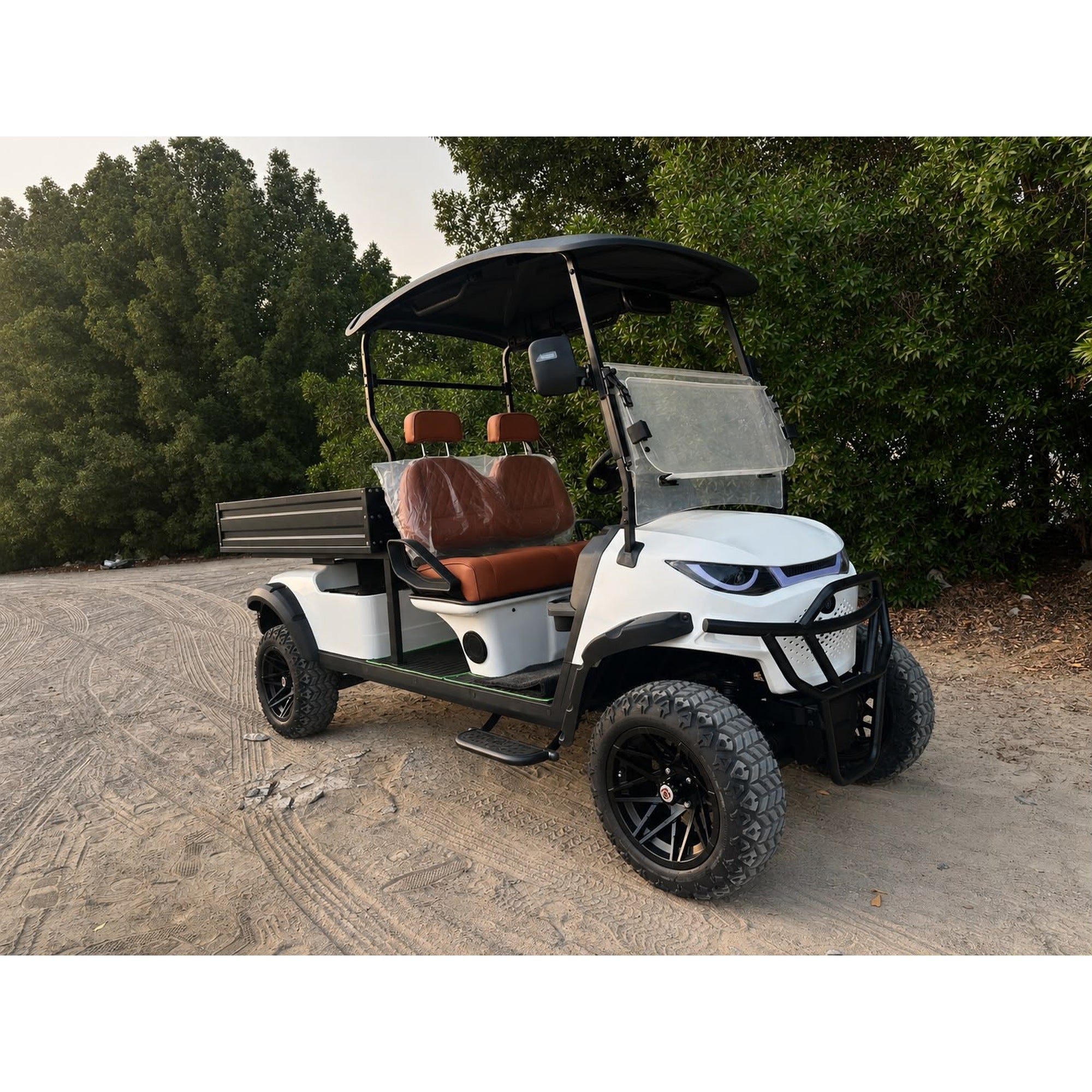 Suncart® MXV HAULER 2X – 2-Seater Electric Utility Cart with Long Truck Bed | Off-Road Tire