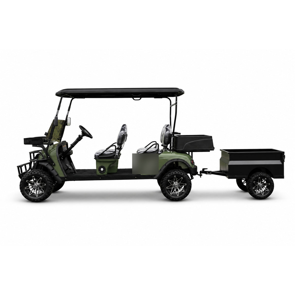 Suncart® MXV HAULER 4 DUO – 4-Seater Electric Utility Cart with Dual Truck Bed & Trailer | Off-Road Tire