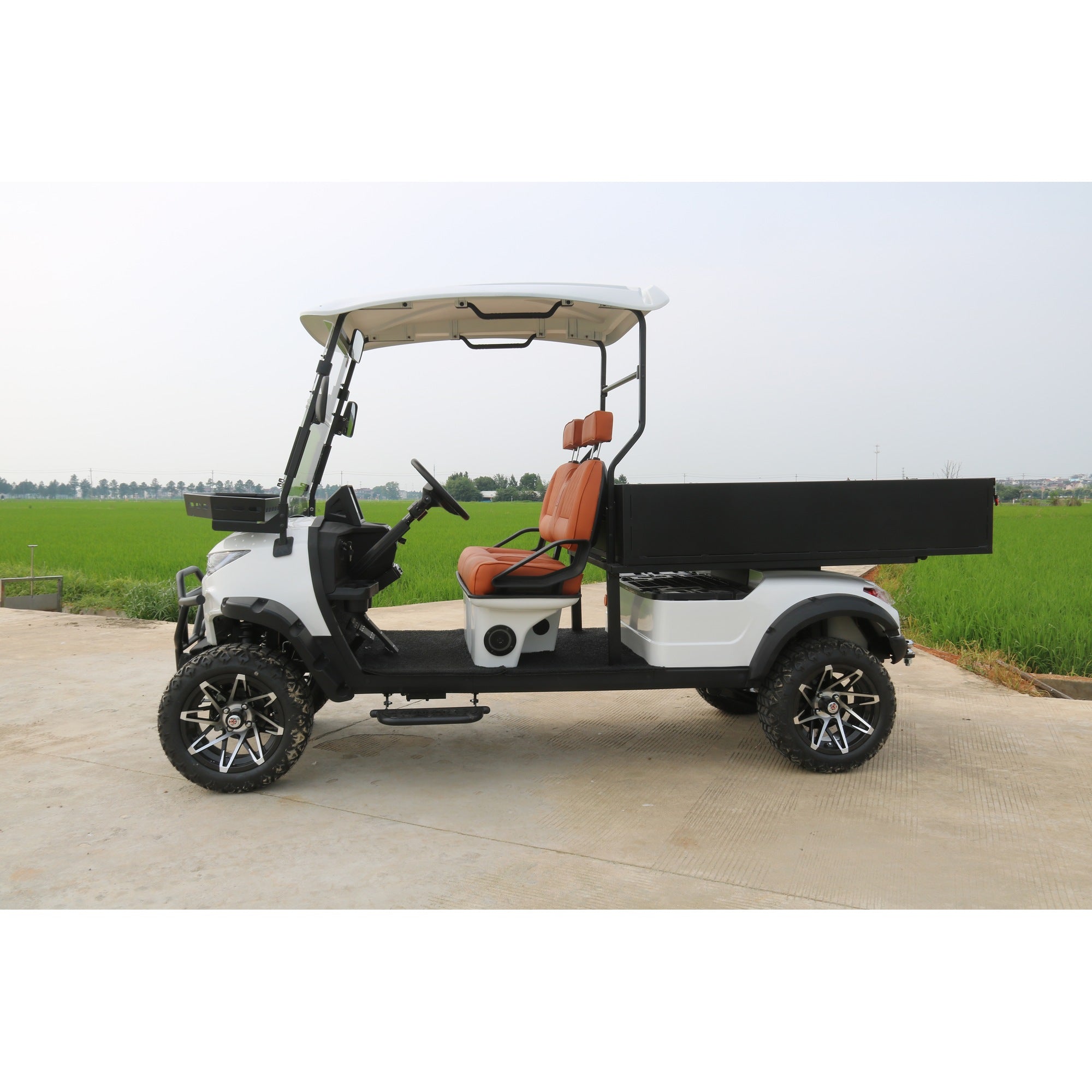 Suncart® MXV HAULER 2X – 2-Seater Electric Utility Cart with Long Truck Bed | Off-Road Tire
