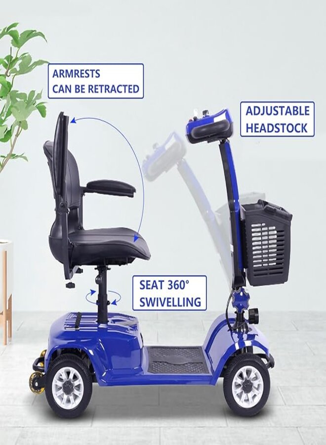 suncart® Mind (X-02) Electric Mobility Scooter for Adults – 180W Motor, 24V12AH Battery, 22KM Range, 120KG Load, 8" Solid Tires, Magnetic Brake – CE/ROHS Certified