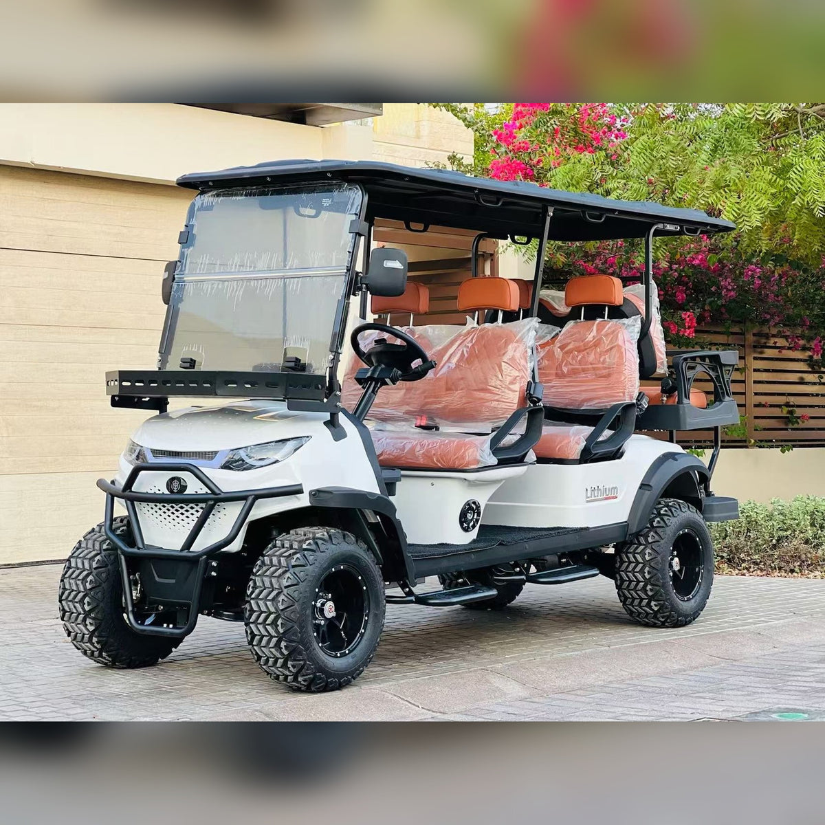 Suncart® MXV RANGER 6 Trail – 6-Seater Electric Lifted High Suspension Golf Cart | Passenger Cart | Resort Cart | Family Cart | (4+2) | Off-Road Tire
