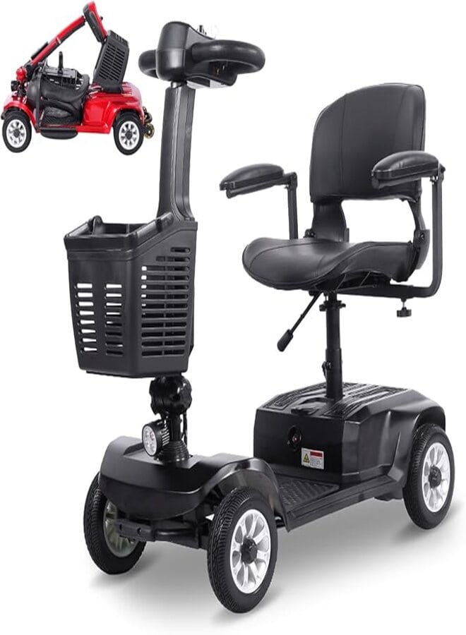 suncart® Mind (X-02) Electric Mobility Scooter for Adults – 180W Motor, 24V12AH Battery, 22KM Range, 120KG Load, 8" Solid Tires, Magnetic Brake – CE/ROHS Certified