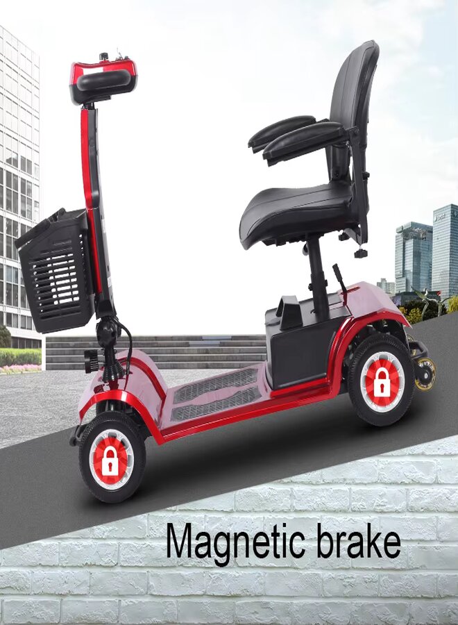 suncart® KingKong (S-02) Pro Electric Mobility Scooter – 250W Motor, 24V20AH Battery, 35KM Range, 120KG Load, 8" Solid Tires, Magnetic Brake – CE/FDA Certified