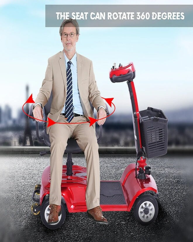 suncart® KingKong (S-02) Electric Mobility Scooter for Adults – 250W Motor, 24V12AH Battery, 25KM Range, 120KG Load, 8" Solid Tires, Magnetic Brake – CE/FDA Certified