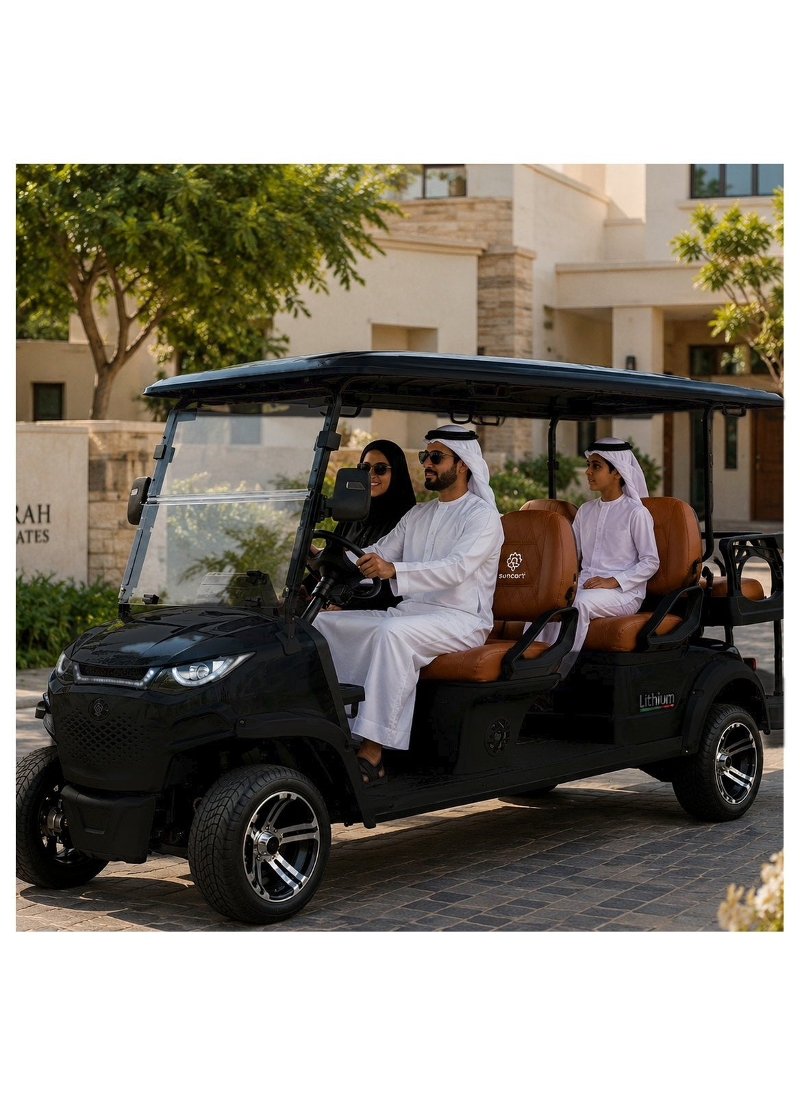 MXV Ranger 6 Black golf cart – lifestyle