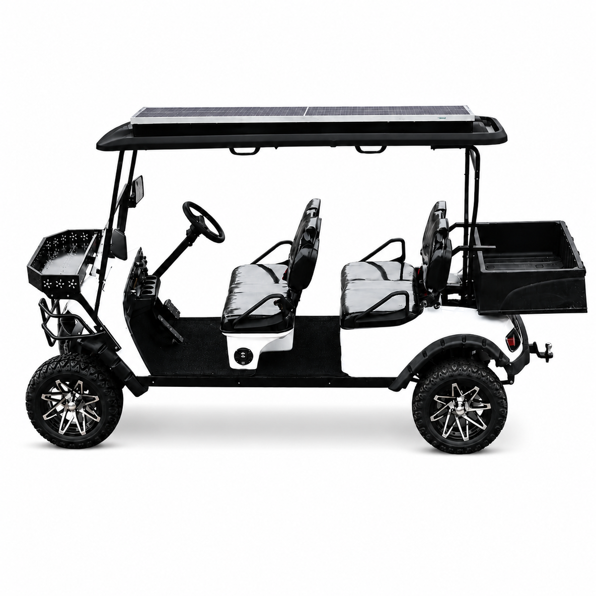 Suncart® MXV HAULER 4 SOLAR – 4-Seater Solar-Powered Electric Utility Cart with Truck Bed | Off-Road Tire