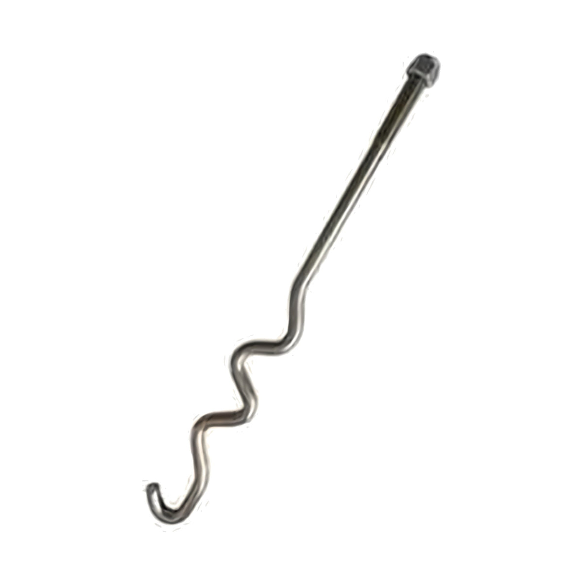 Club Car Precedent golf cart battery hold-down rod with s-bolt (8V, zinc plated)