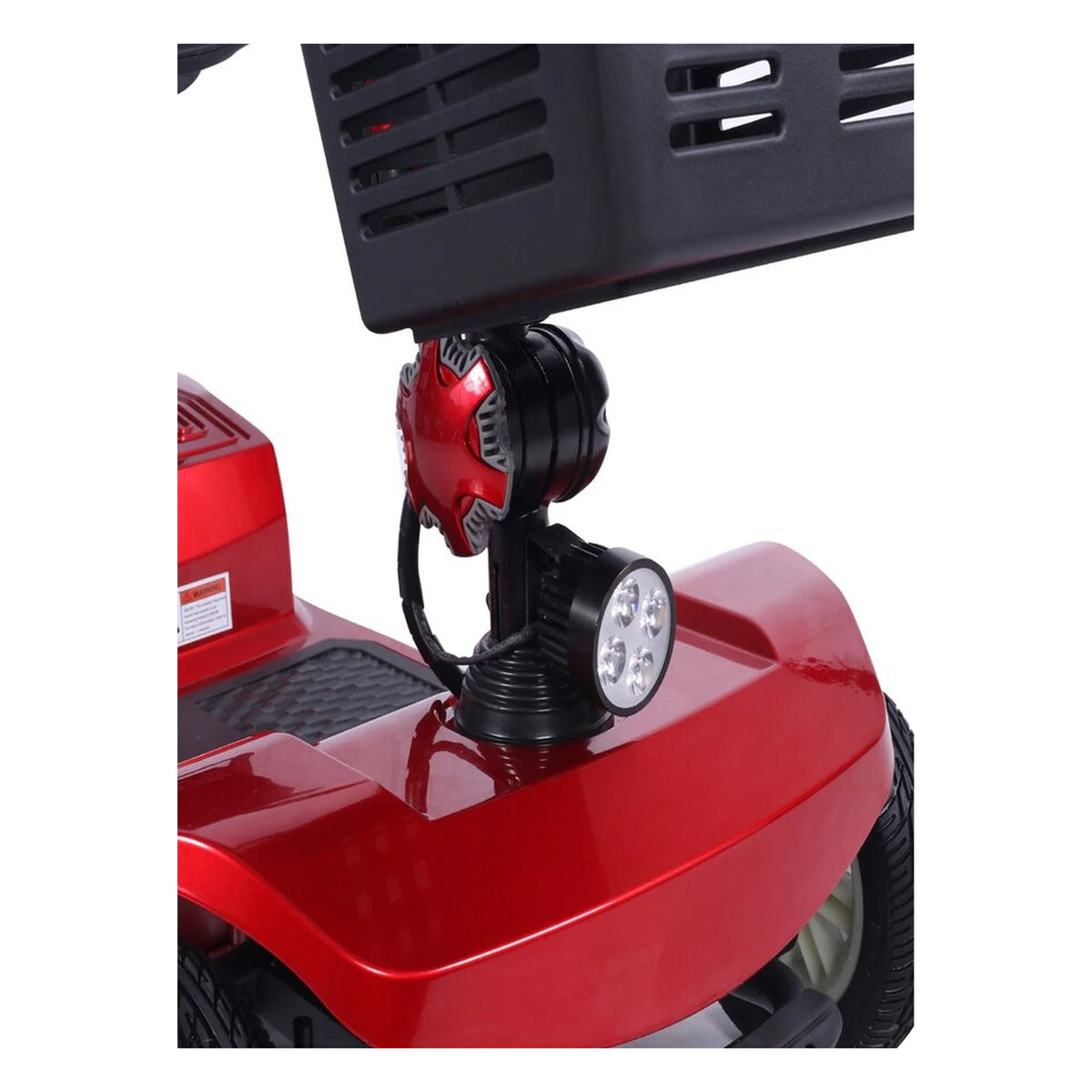 Suncart S02 KingKong lightweight folding mobility scooter for elderly in Red – close-up detail