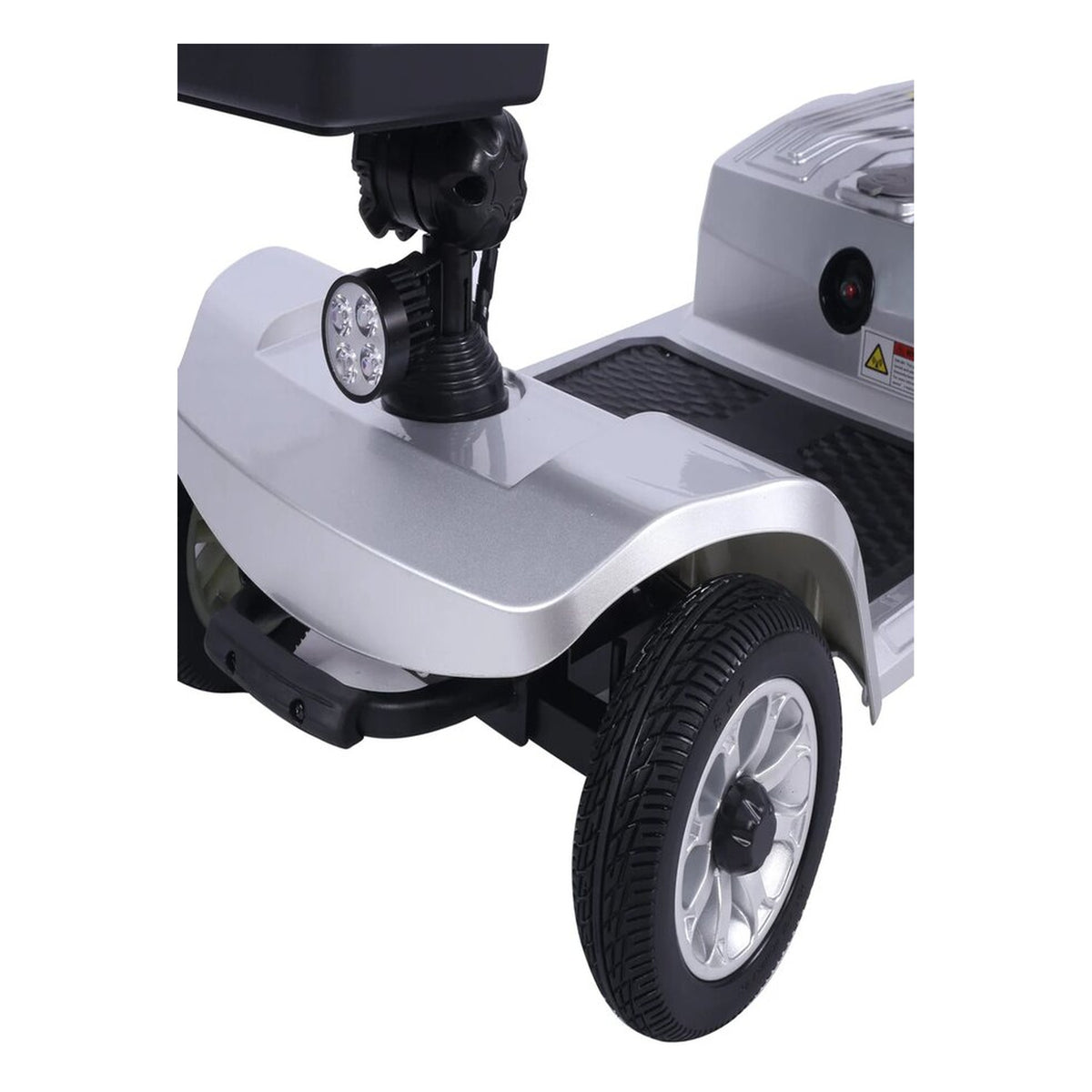 Suncart S02 KingKong lightweight folding mobility scooter for elderly in Silver – close-up detail